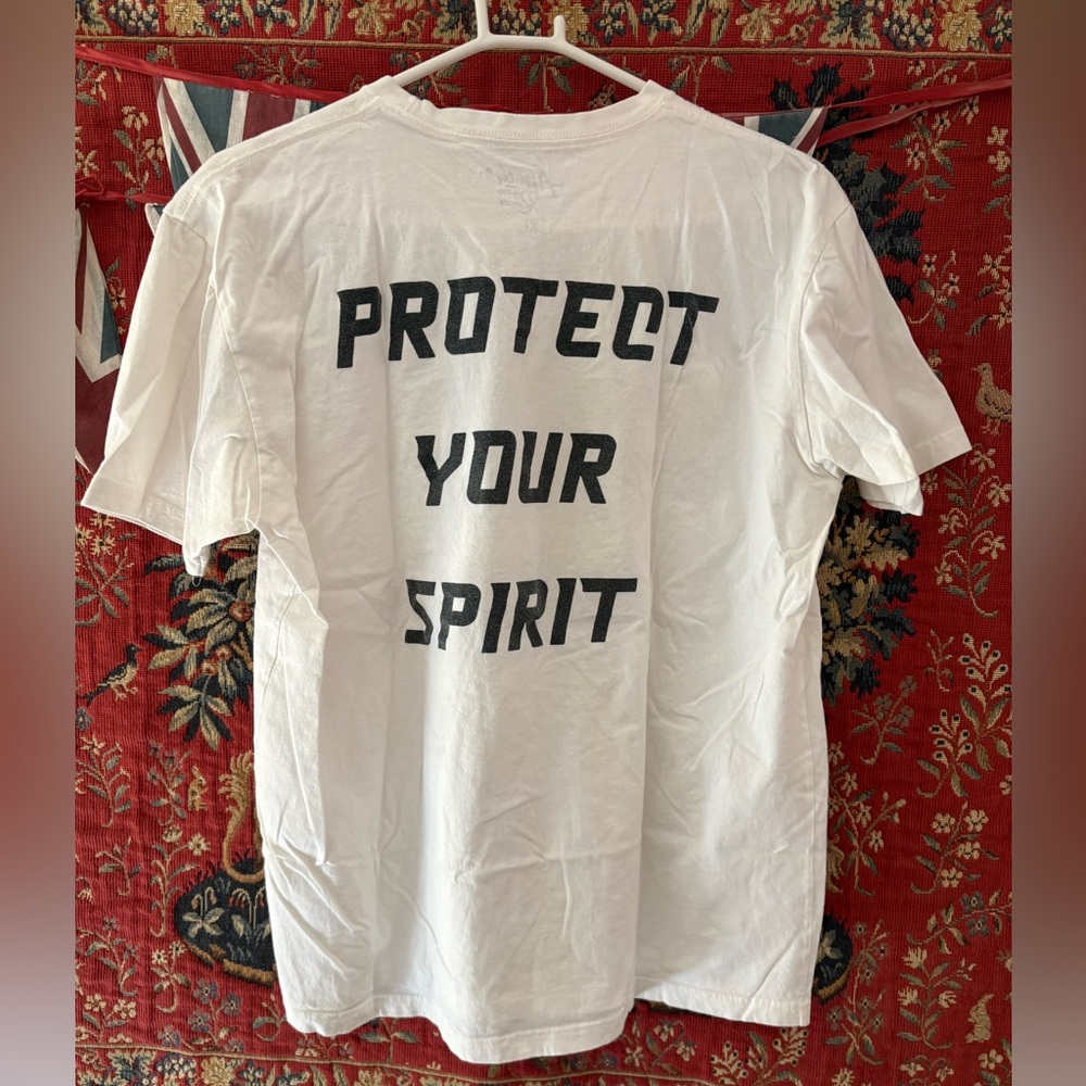 White Graphic Tee Apache Rose Eagle Native Americ… - image 2